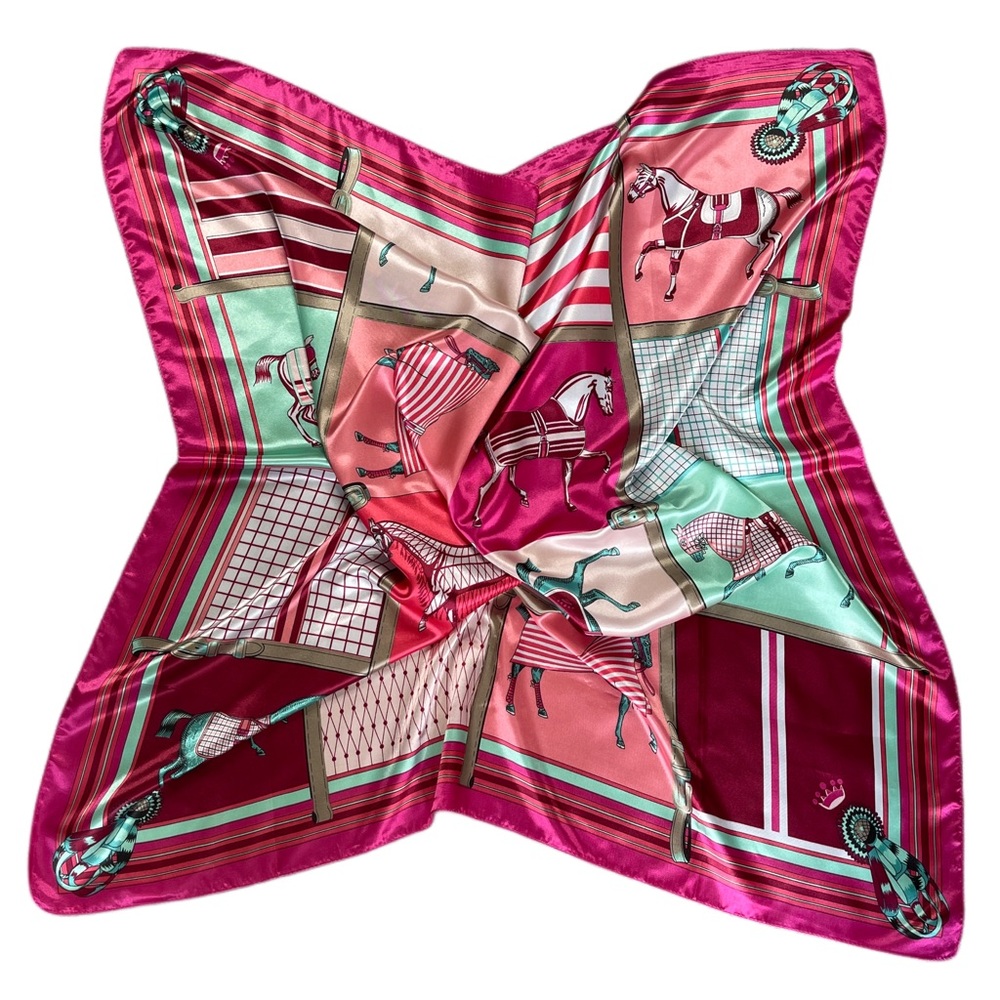 HORSE PRINT Pink Designer🩷Like Oversized Scarf